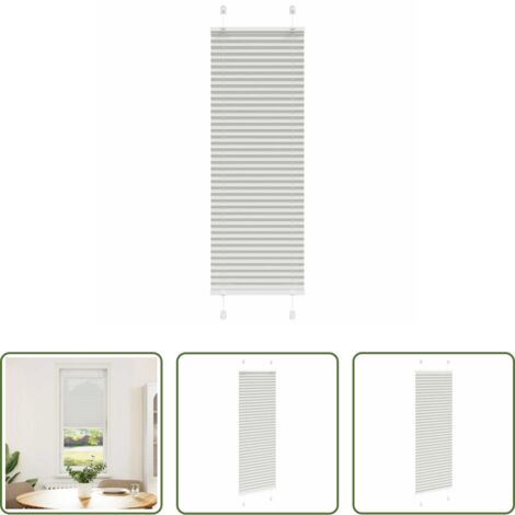 Privacy -  Tenda Plissettata Grigio Chiaro 40x150 cm Larghezza Tessuto