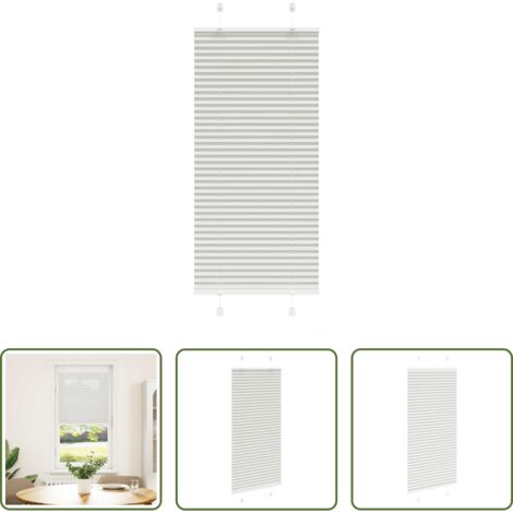 Privacy -  Tenda Plissettata Grigio Chiaro 65x150 cm Larghezza Tessuto