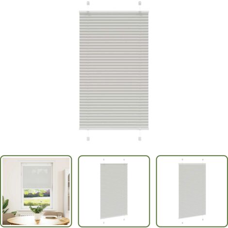 Privacy -  Tenda Plissettata Grigio Chiaro 80x150 cm Larghezza Tessuto