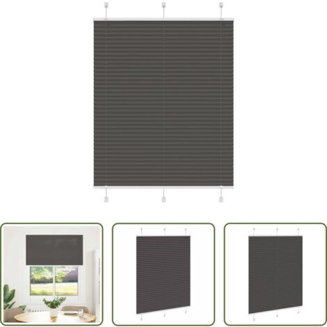 Privacy -  Tenda Plissettata Nera 110x150 cm Larghezza Tessuto 109,4 cm