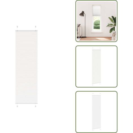 Privacy - vidaXL Tenda Plissettata Bianca 60x200 cm Larghezza Tessuto 59,4 cm - Tenda per finestra