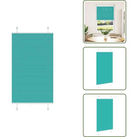 Privacy - vidaXL Tenda Plissettata Verde petrolio 80x150 cm Larghezza Tessuto - Tenda per finestra