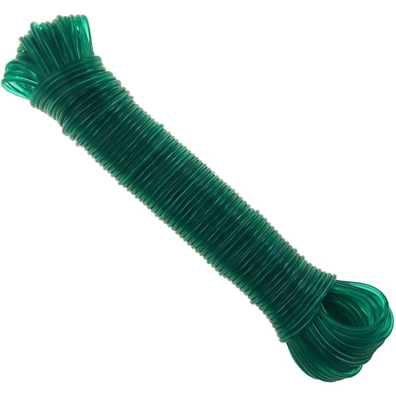 Image of Corda in pvc verde per appendere i vestiti 30m x 3mm - Prixprime