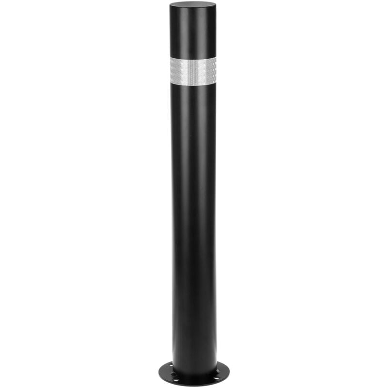 Image of Prixprime - Dissuasore di comando in acciaio con base per il fissaggio a terra di 7,5 x 60 cm di colore nero