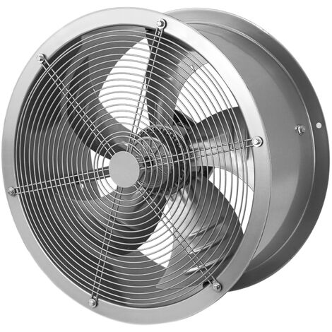 PrixPrime - Extractor de aire industrial plateado para pared o tubos 580x580x260mm