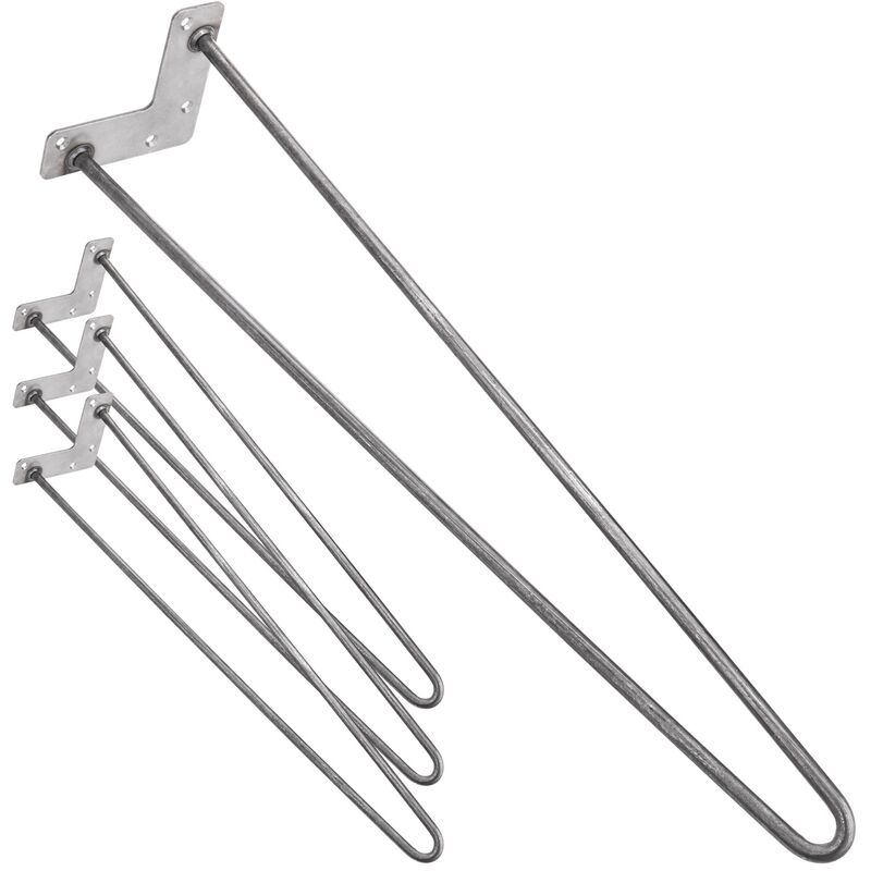 Gambe da tavolo in acciaio stile vintage con 2