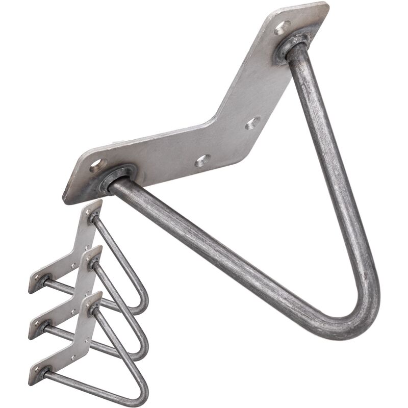 PrixPrime - Gambe del tavolo color acciaio con 2