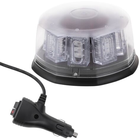 PrixPrime - Luz LED rotativa para mechero de vehículo color blanco