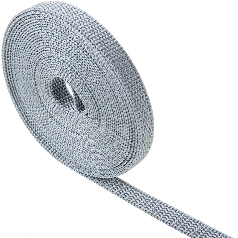 Image of Nastro ideale per tende realizzato in nylon grigio 14mm x 6m - Prixprime