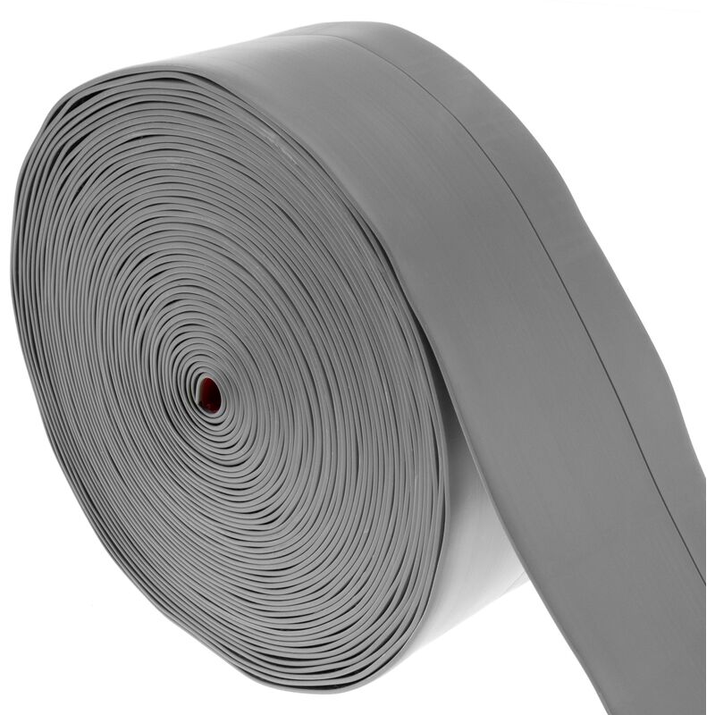 PrixPrime - Rodapié flexible autoadhesivo 70 x 20 mm de longitud de 15 m de color gris