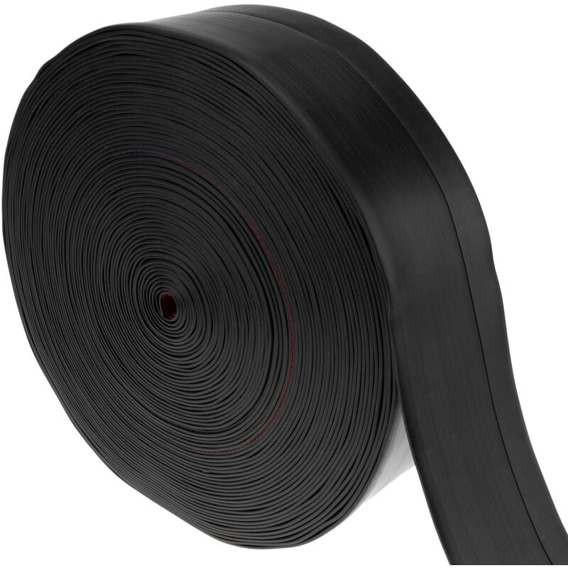 Prixprime - Rodapié flexible autoadhesivo de 50 x 20 mm de longitud de 25 m de color negro