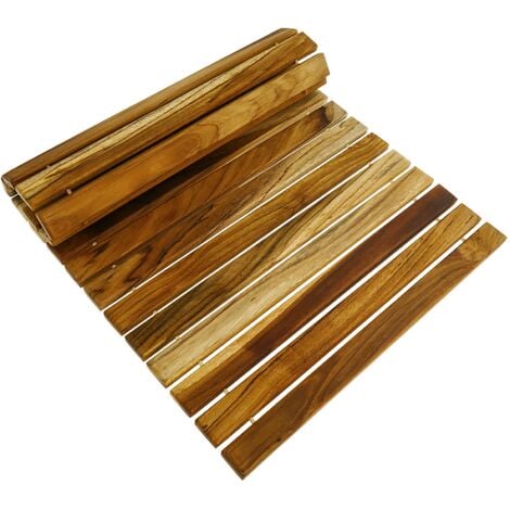 Bandeja con patas plegables 60 x 70 x 40 cm para exterior de madera de teca  certificada - Cablematic