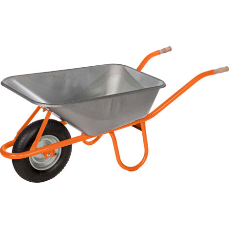 Pro-Bau-Tec Bauschubkarre Profi Holzgriffe 120L Tragkraft 200kg