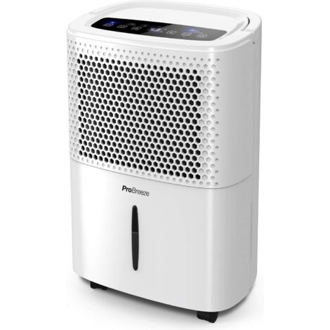 Pro Breeze Déshumidificateur Portable 12 L avec 3 Modes, Affichage numérique, évacuation Continue, Fonction sèche-Linge et minuterie