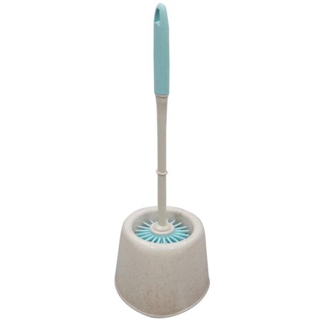 Pro Clean Anti-Bacteria Rubber Toilet Brush and Holder, Blue