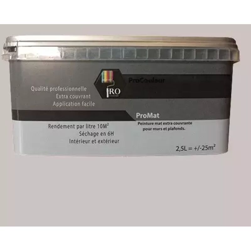 PRO COULEURS Peinture acrylique mat 2,5L Ecorce 2,5 L - Ecorce