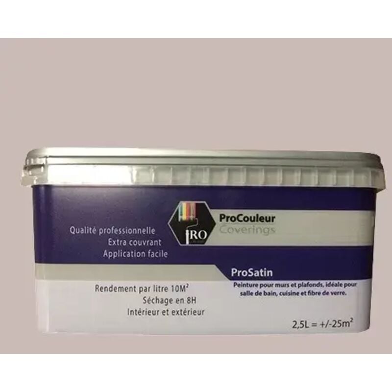PRO COULEURS Peinture acrylique satinée 2,5L Ecorce 2,5 L - Ecorce