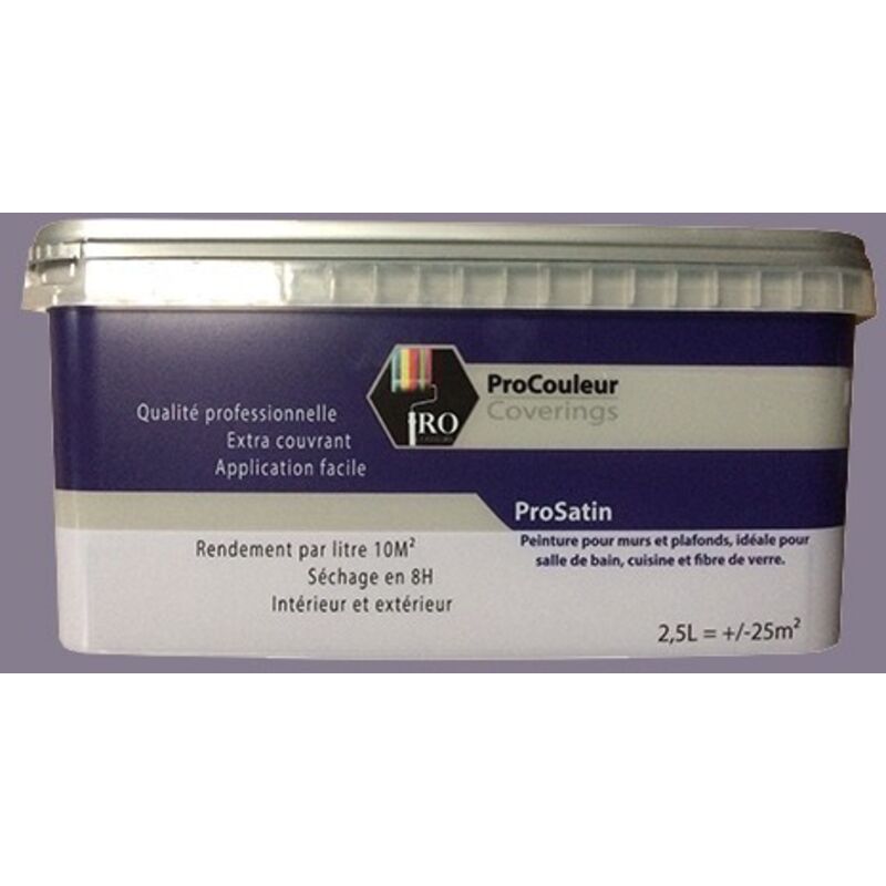 PRO COULEURS Peinture acrylique satinée 2,5L Gris taupe 2,5 L