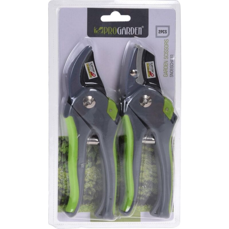 Ensemble de sécateurs de jardin Pro Garden 2 pièces Sécateur et taille-haie 20 cm