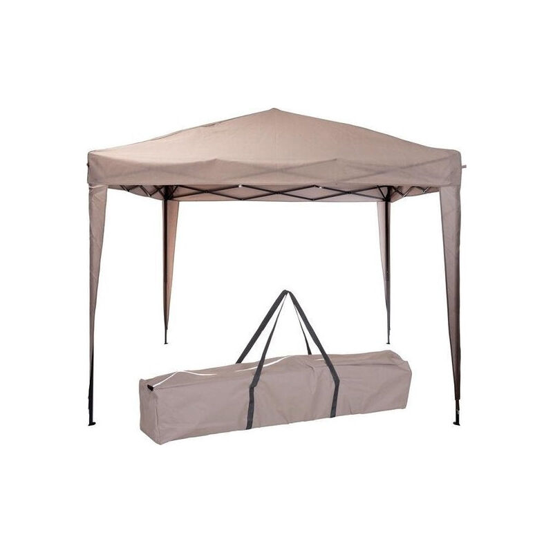 Tente de fête Easy-up - 3x3m - Pliable - Taupe - Pro Garden