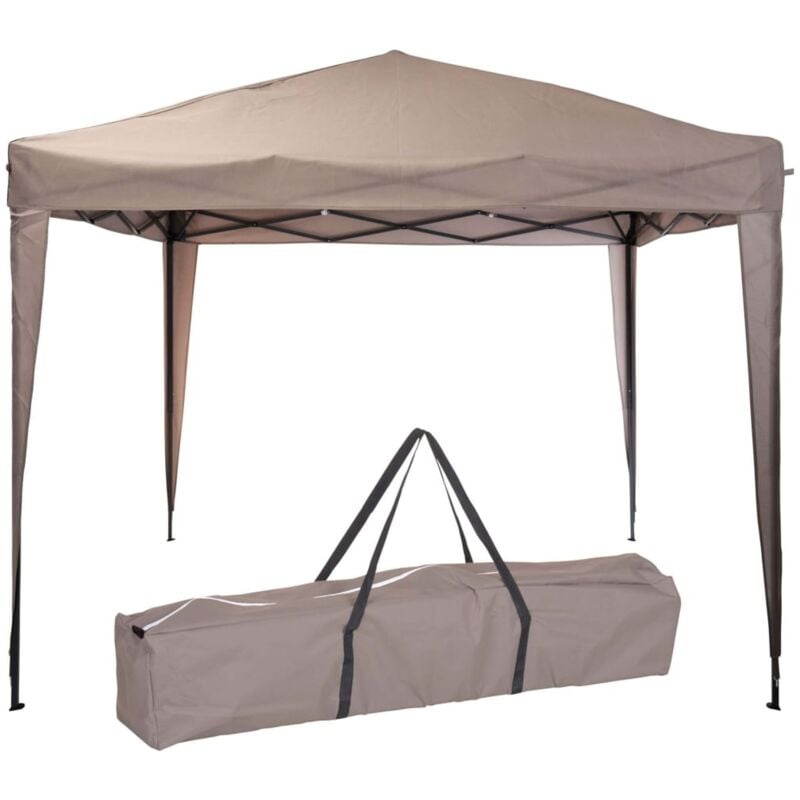 Progarden - Tente de réception Easy-Up 300x300x245 cm Taupe