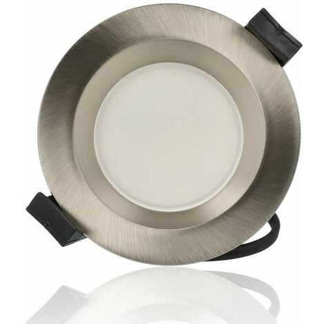 PRO LED INT6 - Faretto LED rotondo da incasso diam.85mm, 7W, 220Vac, con regolazione temperatura luce (Calda - Naturale - Fredda) - Alluminio spazzolato