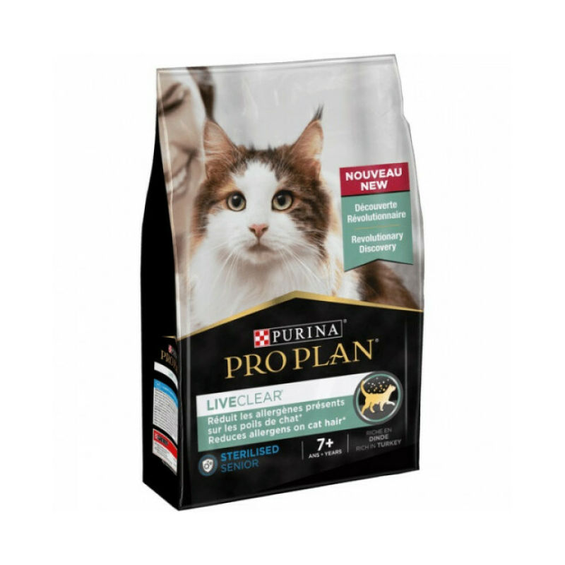 Croquettes Proplan Liveclear Senior Sterilised pour chat senior stérilisé Sac 2,8 kg