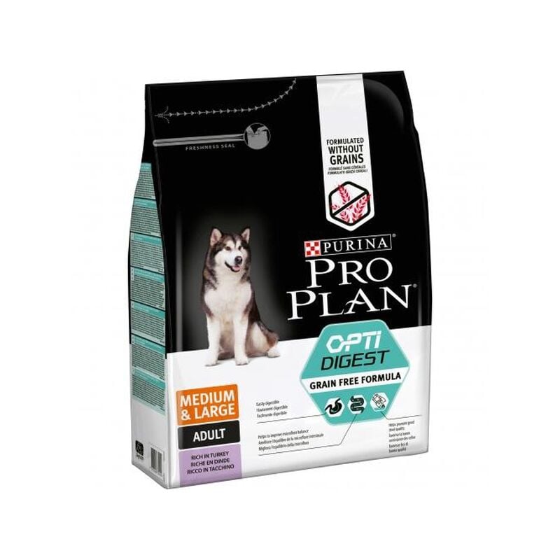 

Perro Adulto Mediano y Grande OPTIDIGEST GRAIN FREE Pavo 2,5kg - Pro Plan