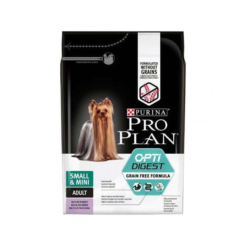 

Perro adulto pequeño y mini Optidigest Pavo GRAIN FREE 2,5KG - Pro Plan