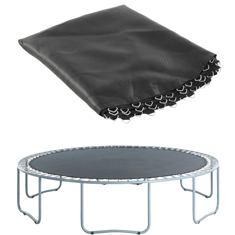 Pro Trampoline Replacement Jumping Mat / Bed / Sheet Compatible With 14 Ft. Frames With 112 V-Rings Use 7 Inch Springs Perfect Bounce,