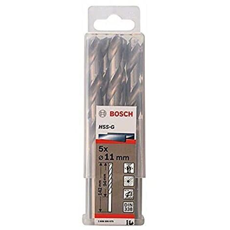 PRO Trapano a spirale HSS-G in metallo, 11 x 94 x 142 mm, set da 5 pezzi