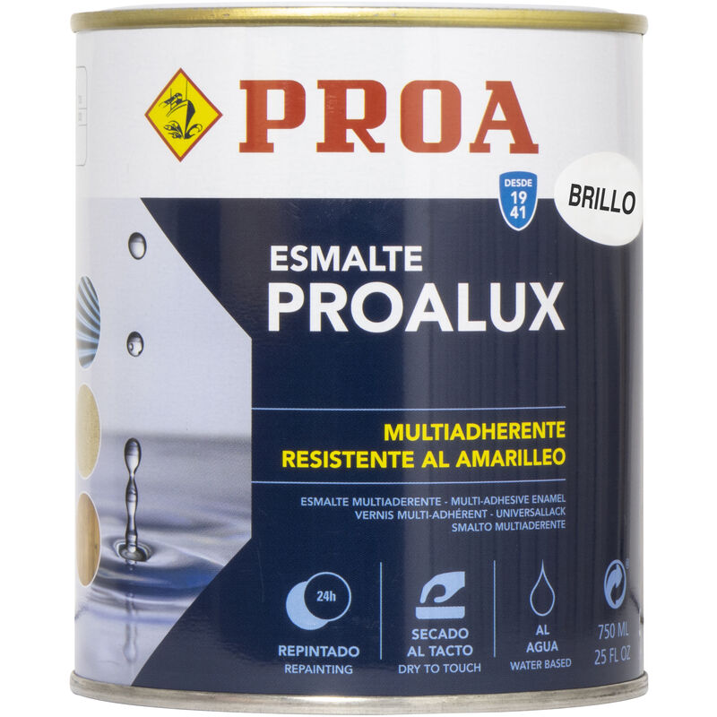 

PROALUX Esmalte al agua PROA Brillante, Negro RAL 9005 0.75lts