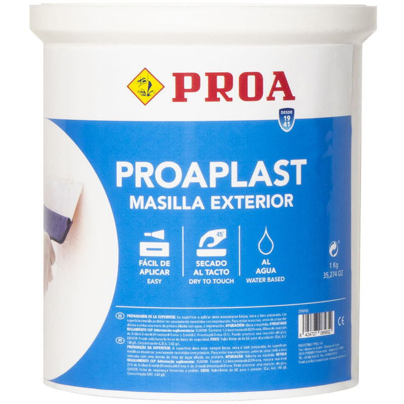 

PLAST MASILLA EXT. 1 Kg., 1lts - Proa