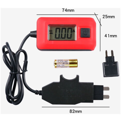 Probador automático de fusibles de 12 V - Multímetro eléctrico automotriz con pantalla LCD - Herramienta de diagnóstico de precisión