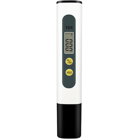 Probador de agua, dispositivo de medición de TDS, comprobador de calidad del agua para agua potable, piscina, acuario, piscinas y laboratorio, rango de medición 0-9990 PPM (negro)