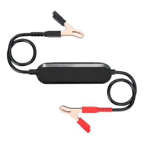 Probador de baterías BK200 de 6V/12V/24V para coche, motocicleta, cortacésped y barco (negro)