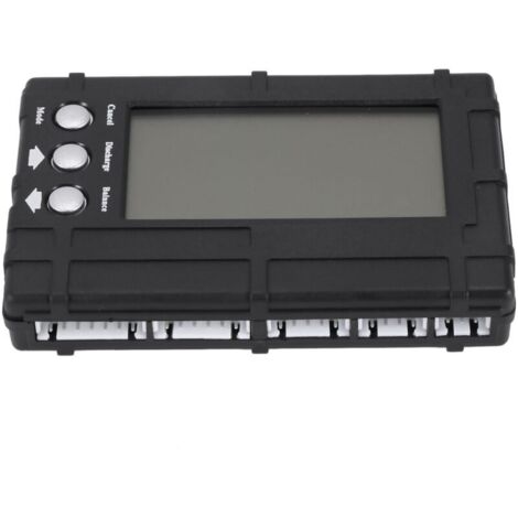 Probador de baterías LCD con control remoto para Lipo, LiFe y 26S. Medidor de voltaje, balanceador y descarga.