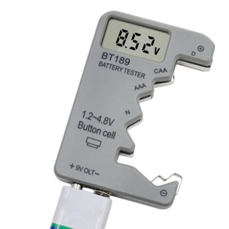Probador De Baterías Para Hogar,Analizador De Nivel De Batería - Medidor Portátil Ahorrador De Energía Con Pantalla LED Y Precisión Para Audífonos Relojes Domésticos Impresoras