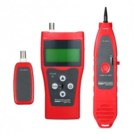 Probador de cables de red multifuncional NOYAFA con pantalla LCD, detector de línea de alta precisión, probador de línea coaxial RJ11 y RJ45, medidor de longitud de cable con 1 adaptador remoto.