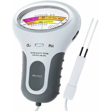 Probador de calidad del agua LangRay, monitor digital portátil, kit de prueba de piscina de cloro de análisis de probador de agua Ph