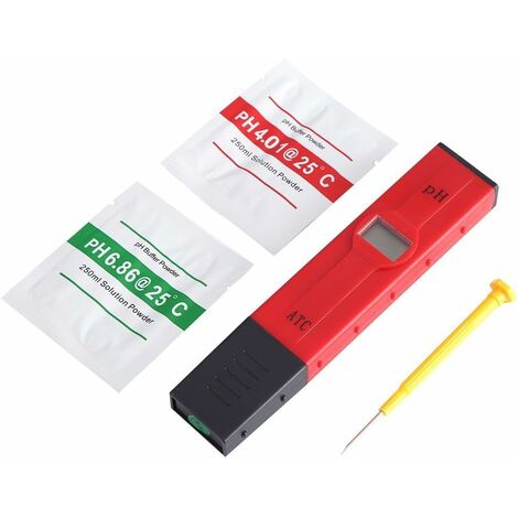 Probador de calidad del agua Ph Pen Ph Meter Lcd de alta precisión 0,01 Tester 0,00-14.00Ph con destornillador para tanque de piscina de acuario GDRHVFD