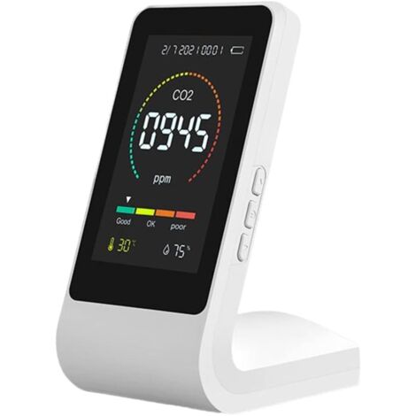 Probador de calidad del aire de CO2: Detector de dióxido de carbono recargable