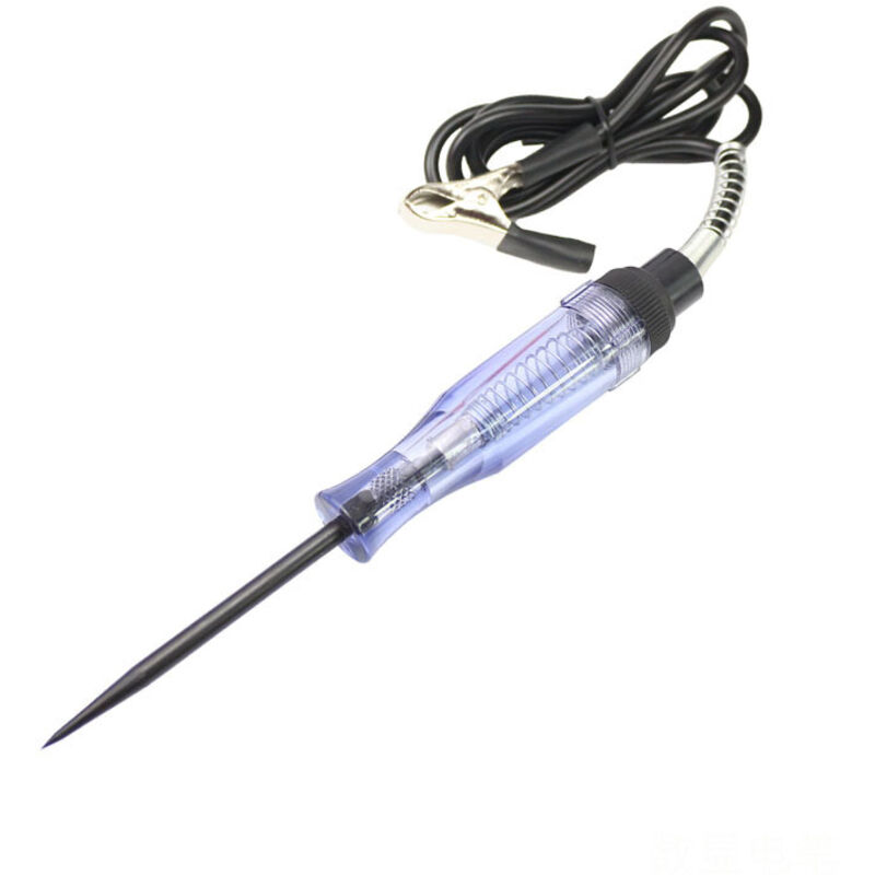 Probador de continuidad de voltaje de 12 V y 6 V CC, herramienta de iluminación para coche, circuito, sonda de cable, 1 unidad (negra)