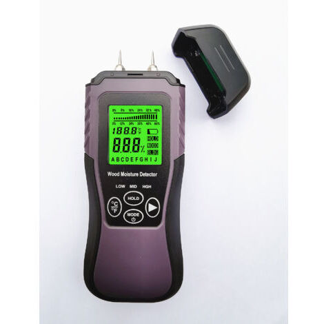 Probador de humedad de madera, detector de humedad digital, detector de fugas de agua, probador de humedad para madera y materiales de construcción, pantalla LCD retroiluminada DOPA