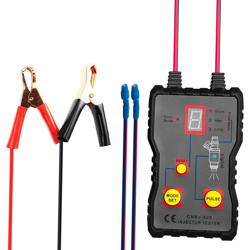 

Probador de inyectores de combustible 4 modos Pluse Inyector de combustible Limpiador de descarga Adaptador Kit de herramientas de limpieza