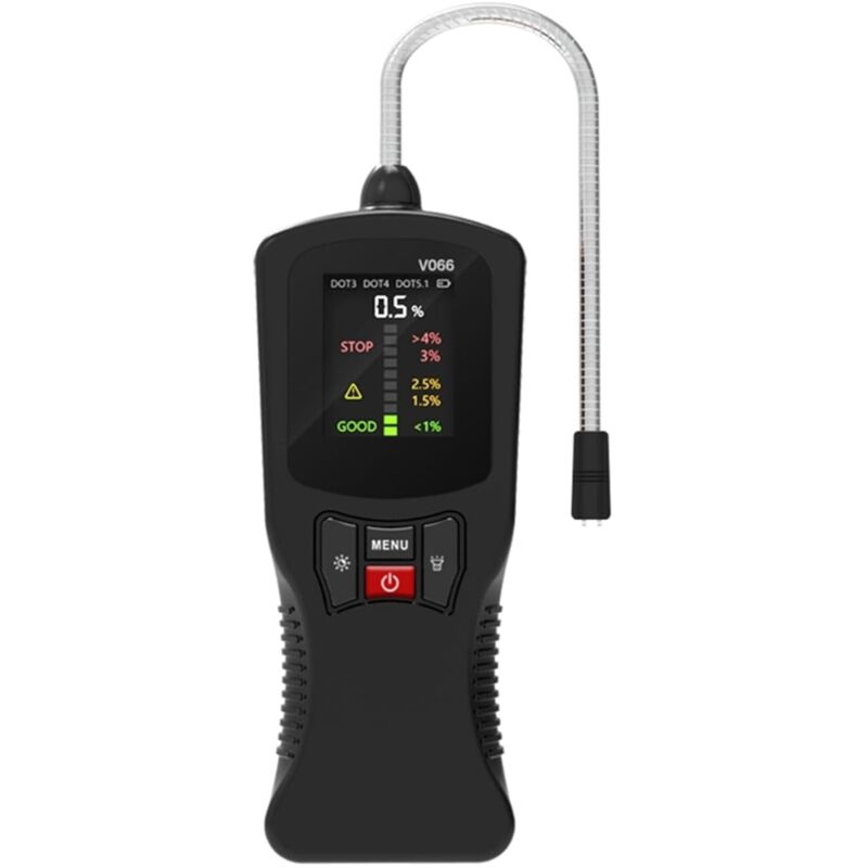 Probador de nivel de líquido de frenos digital automotriz, detección automática, alta precisión, compatible con líquidos de frenos DOT3, DOT4 y