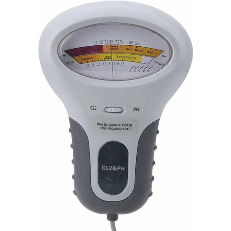 Probador de PH, PC-102B CL2, probador de cloro, analizador de calidad del agua para SPA de piscina con sonda, longitud de la sonda del mango 150mm/5,9 pulgadas, una pieza, Fonepro