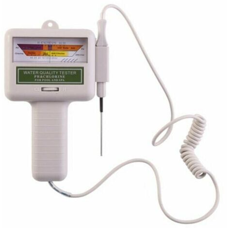 Probador de pH portátil FVO, probador de calidad del agua, medidor de cloro, piscina, spa, comprobador de calidad del agua, adecuado para agua potable y diseño de probador de pH de piscina acuática