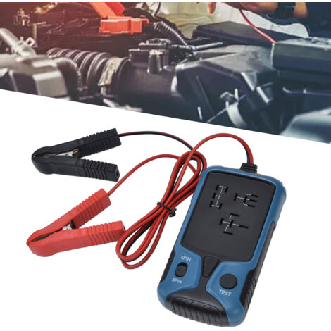 [Probador de relés] + Multifuncional + Resistente a altas temperaturas + Probador de relés automotrices portátil de 12 V (ABS, 6,8 x 13 cm)
