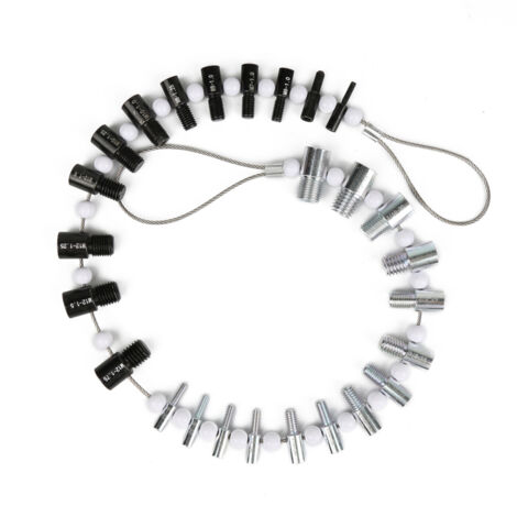 Probador de roscas para tuercas y tornillos (pulgadas y milímetros) - Herramienta multiusos